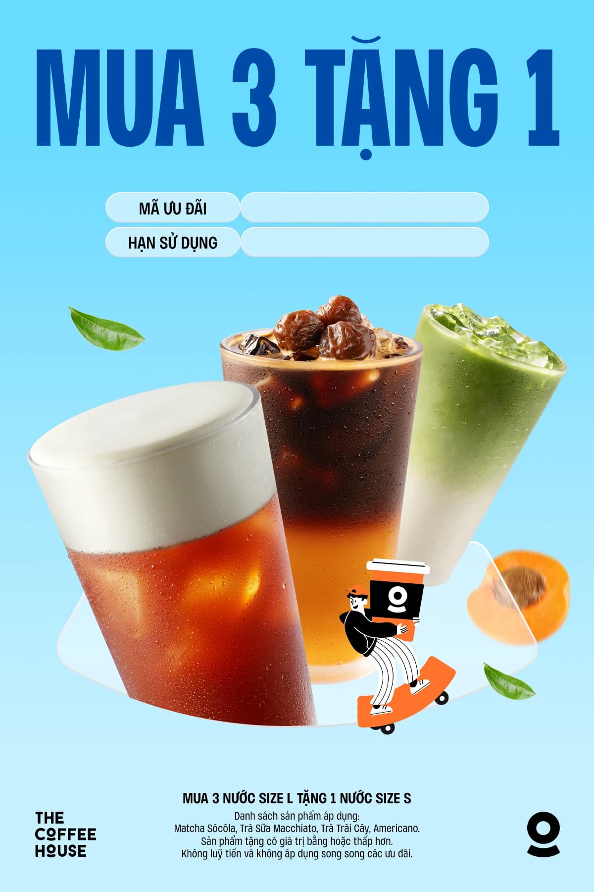 Voucher The Coffee House mua 3 tặng 1